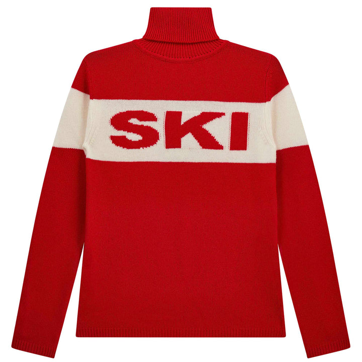 Ski Roll Collar Cashmere Jumper - Red