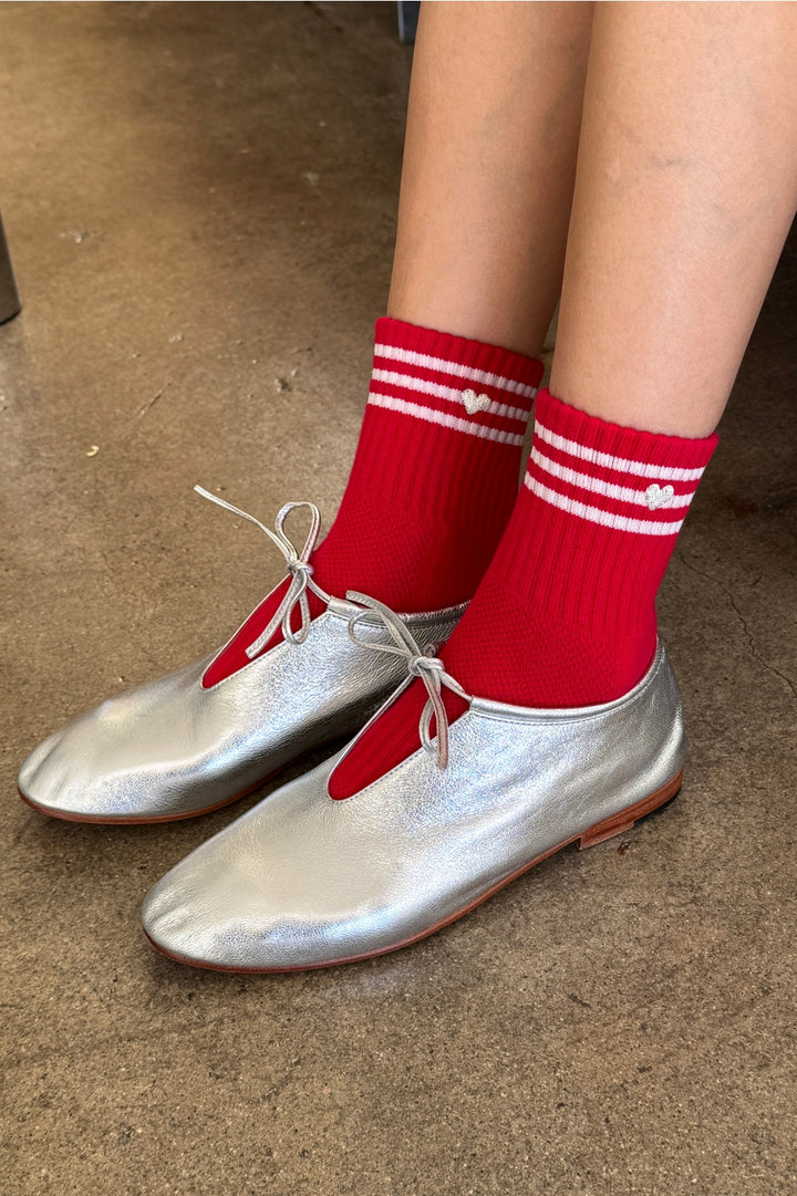 Embroidered Girlfriend Socks - Scarlett