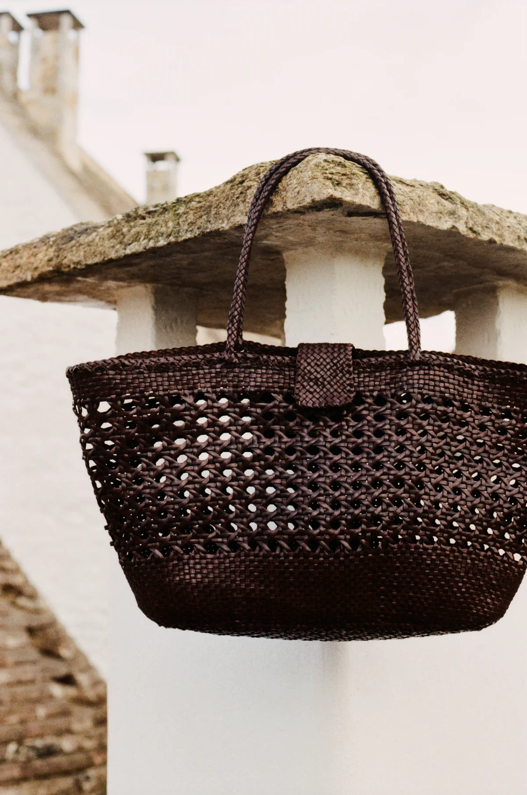 Lucine Leather Bag- Dark Brown