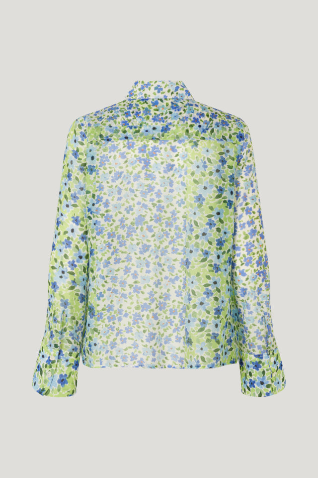 Madison Shirt - Green Double Flower