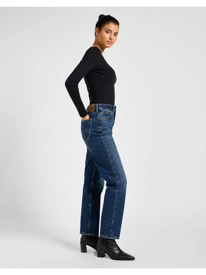 Carol Regular Straight Jeans - Indigo Ruin