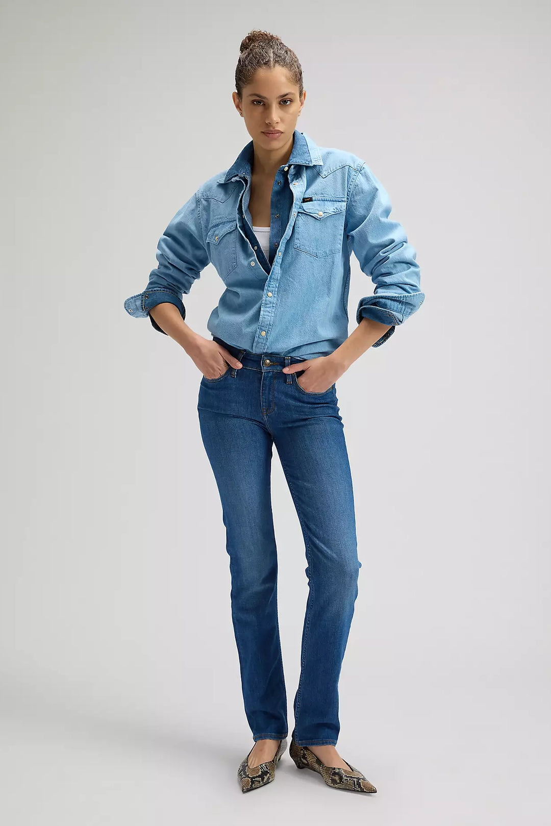 Marion Straight Jeans - Azure Wave