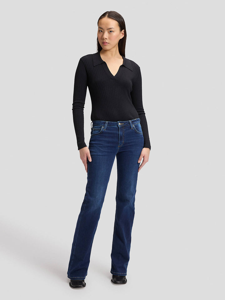 Lana Mid Rise Bootcut Jean - Eternal Blue