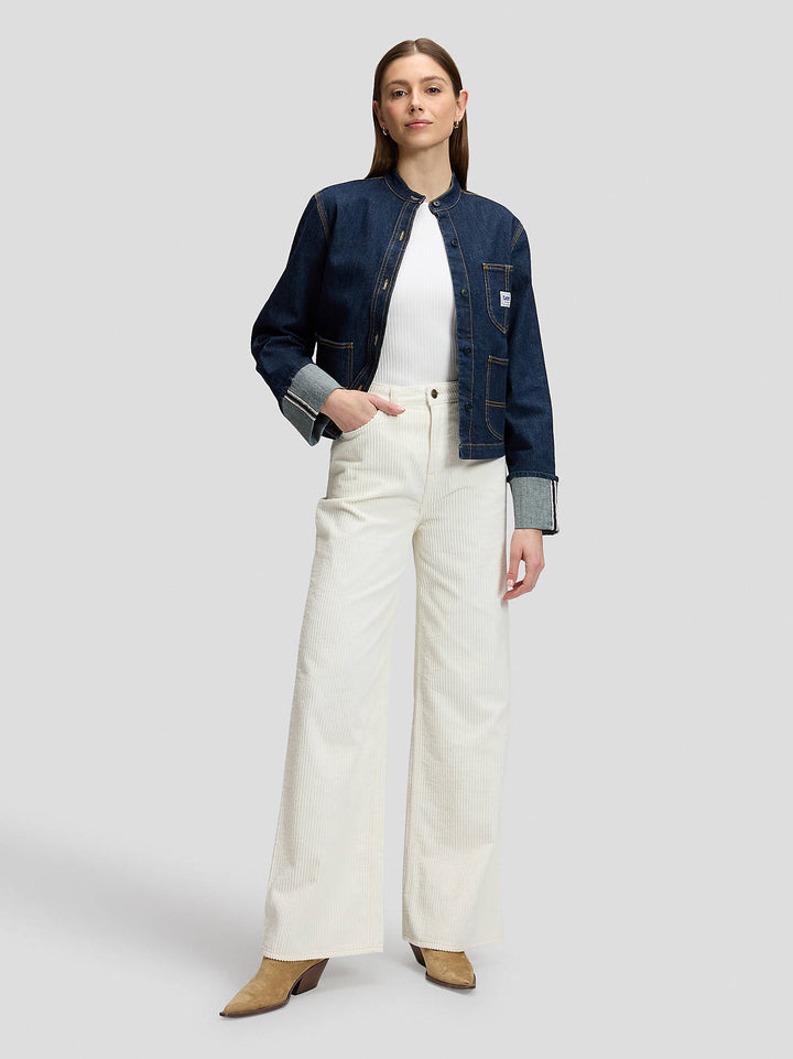 Stella Wide Leg - Ecru Corduroy