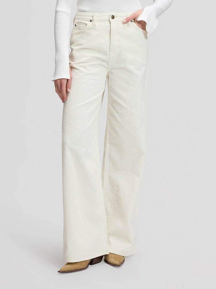 Stella Wide Leg - Ecru Corduroy