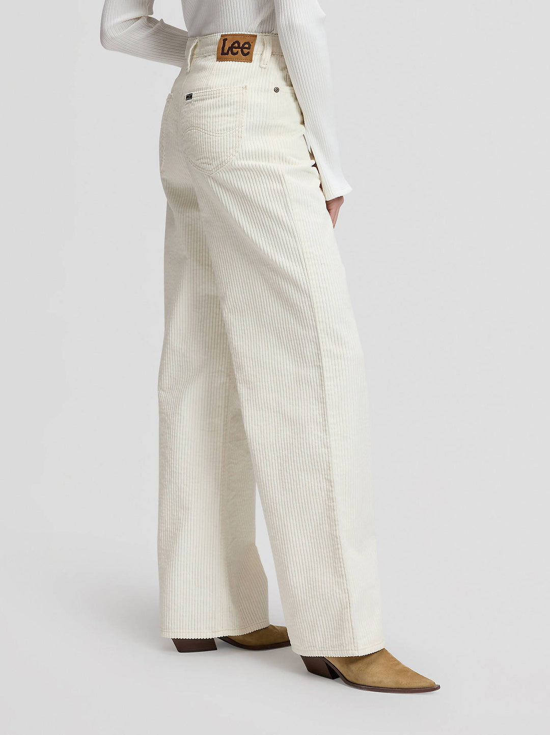 Stella Wide Leg - Ecru Corduroy