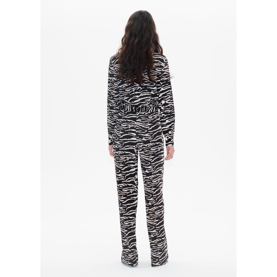 Naima Trousers - Black Whisper Zebra