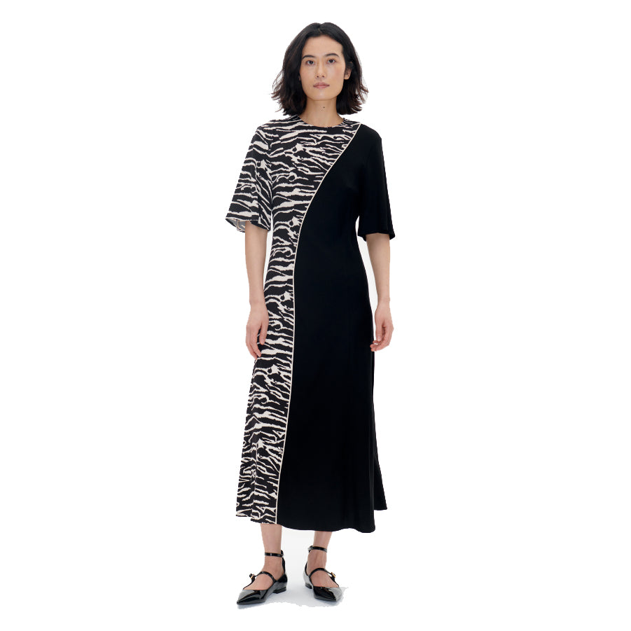 Anabel Dress - Black Whisper Zebra