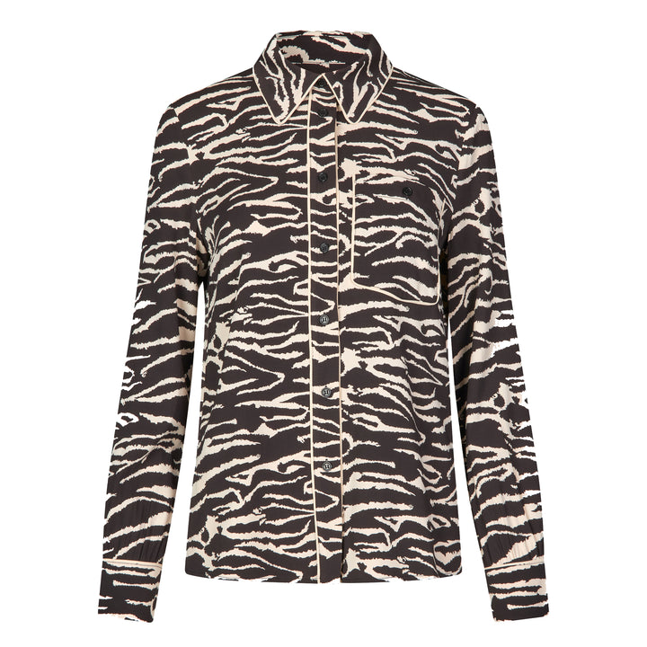 Merci Shirt - Black Whisper Zebra