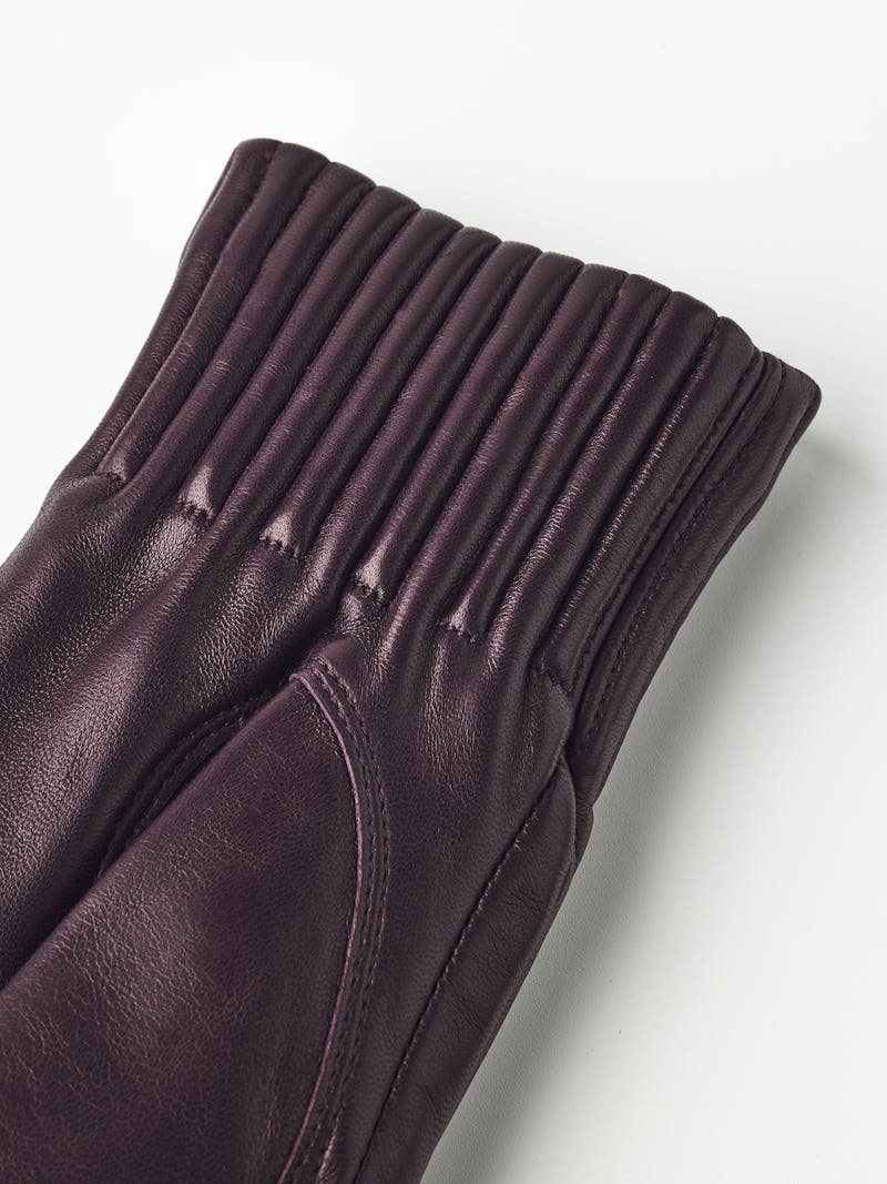 Valeria Leather Gloves - Bordeaux