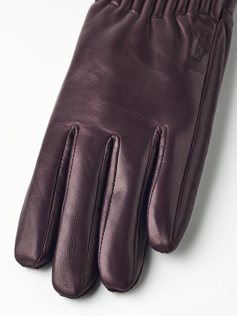 Valeria Leather Gloves - Bordeaux