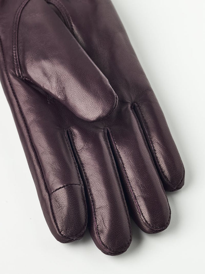 Valeria Leather Gloves - Bordeaux