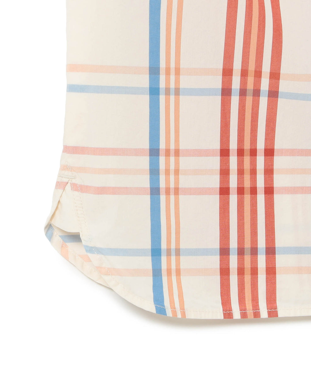 Big Tartan Short Sleeve Top - Ivory - Frontiers Woman