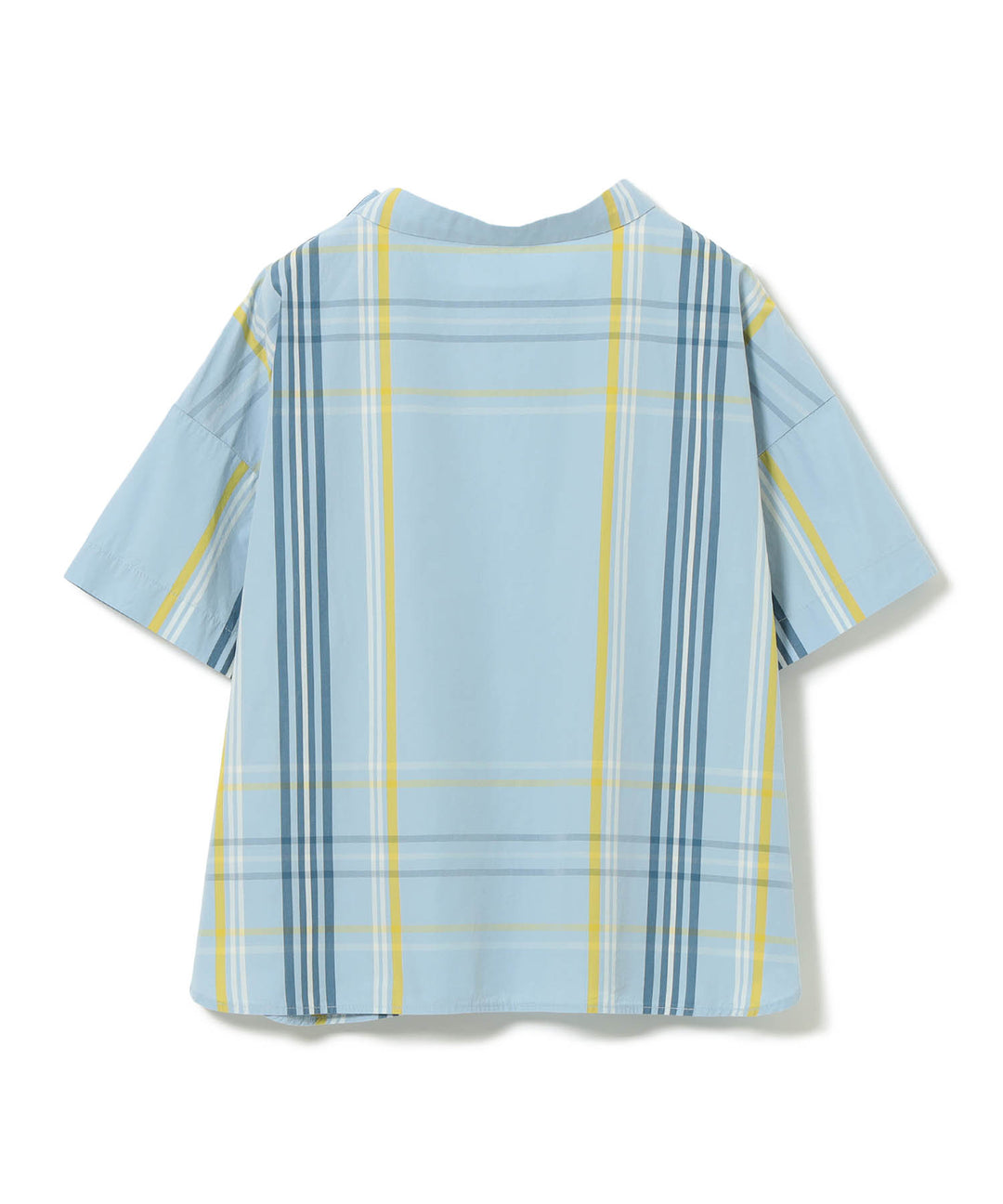 Big Tartan Short Sleeve Top - Light Blue - Frontiers Woman