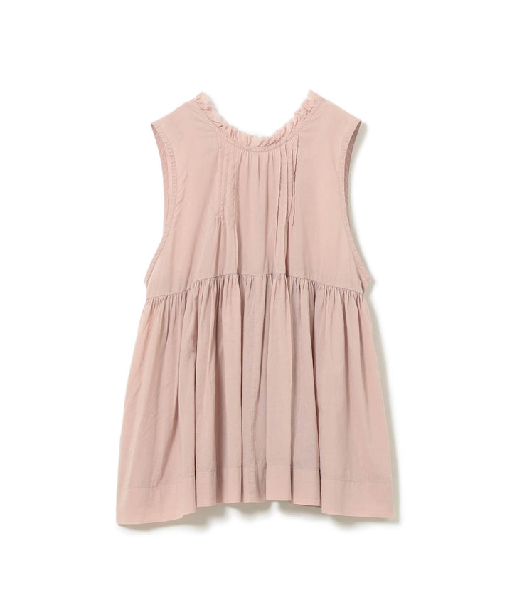 Cotton Gather Sleeveless Shirt - Dusty Pink - Frontiers Woman