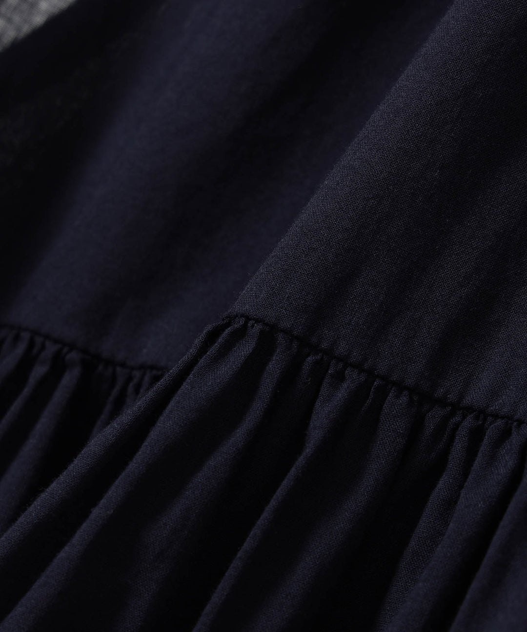 Cotton Gather Sleeveless Shirt - Navy - Frontiers Woman
