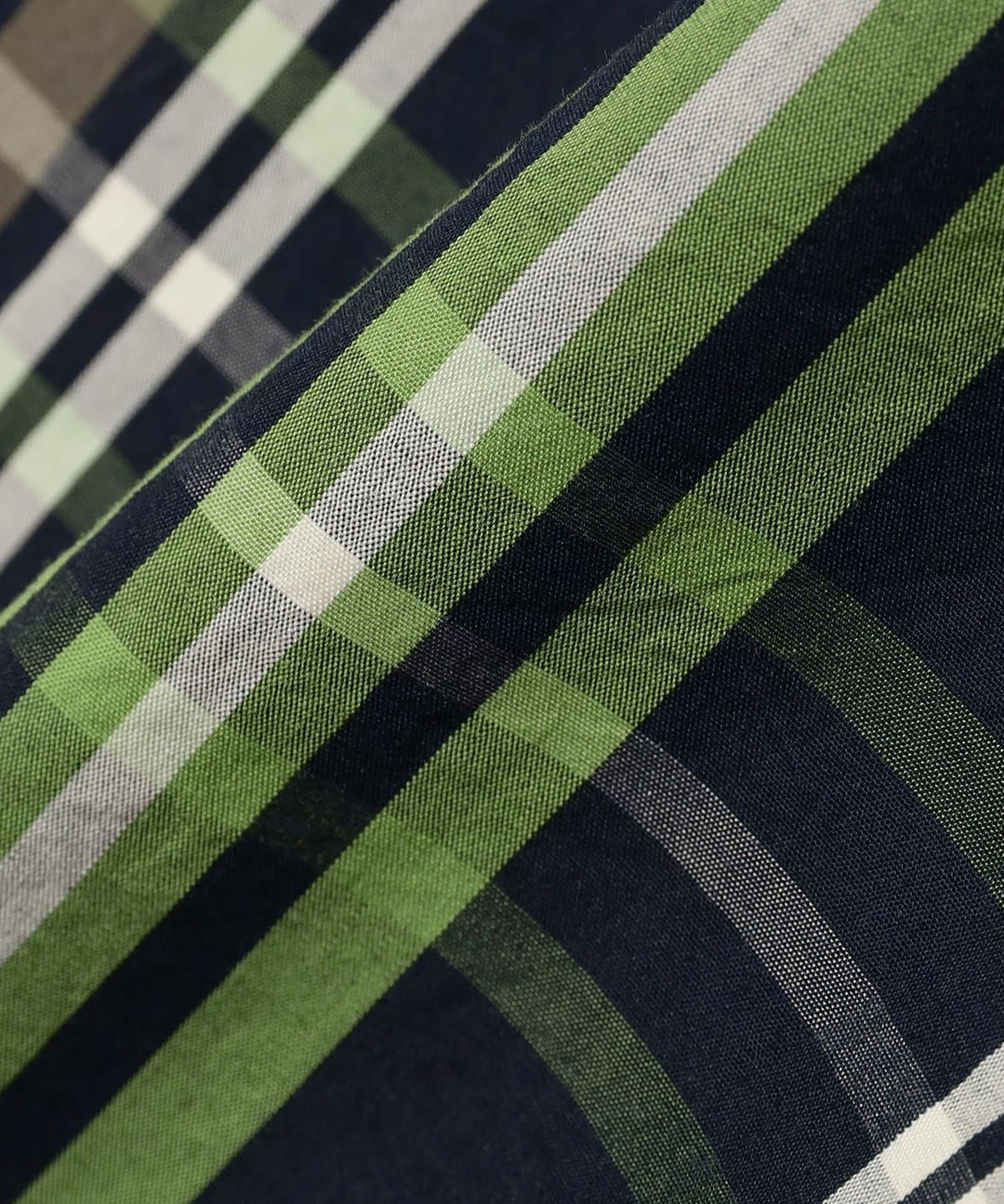 Big Tartan Short Sleeve Top - Navy - Frontiers Woman