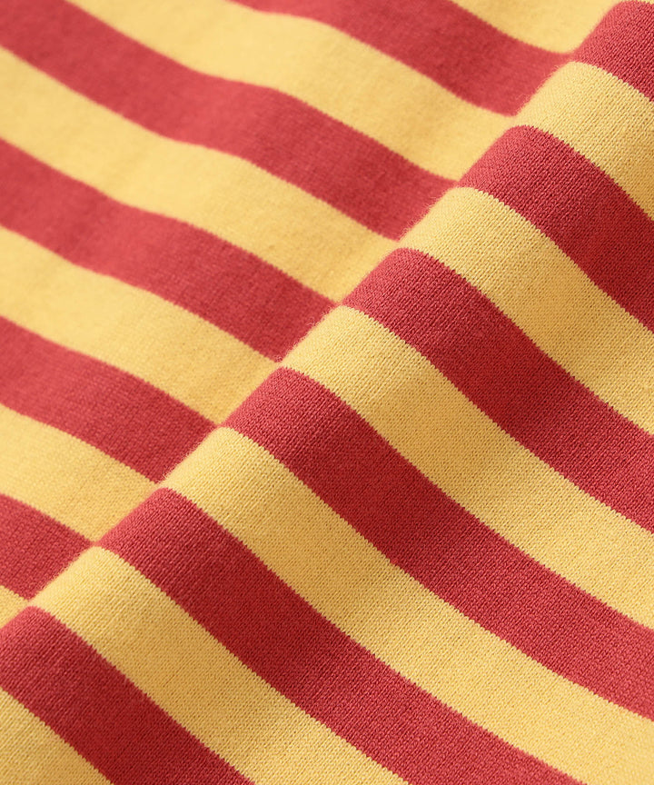 Striped Binder Short Sleeve T-Shirt - Yellow - Frontiers Woman