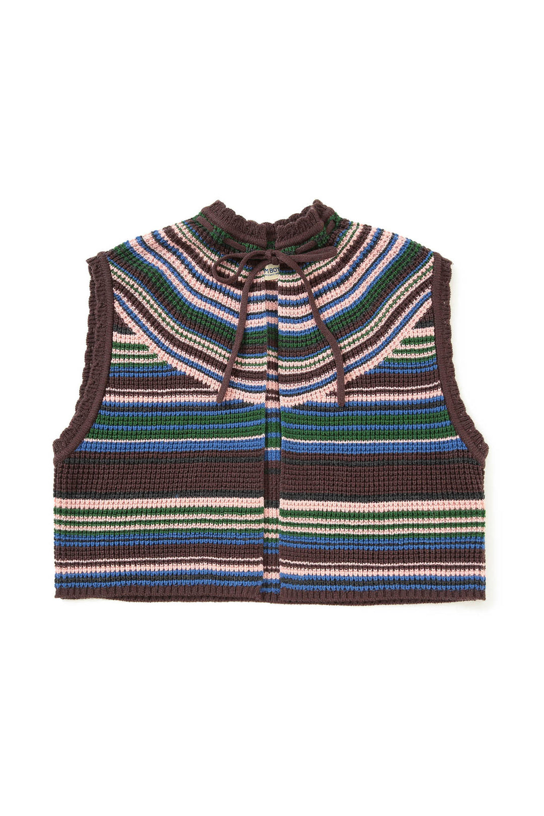 Multi Striped Vest - Brown