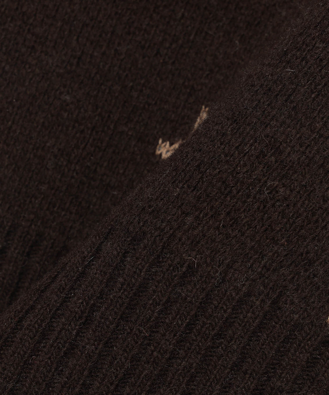 Jacquard Knit Vest - Brown