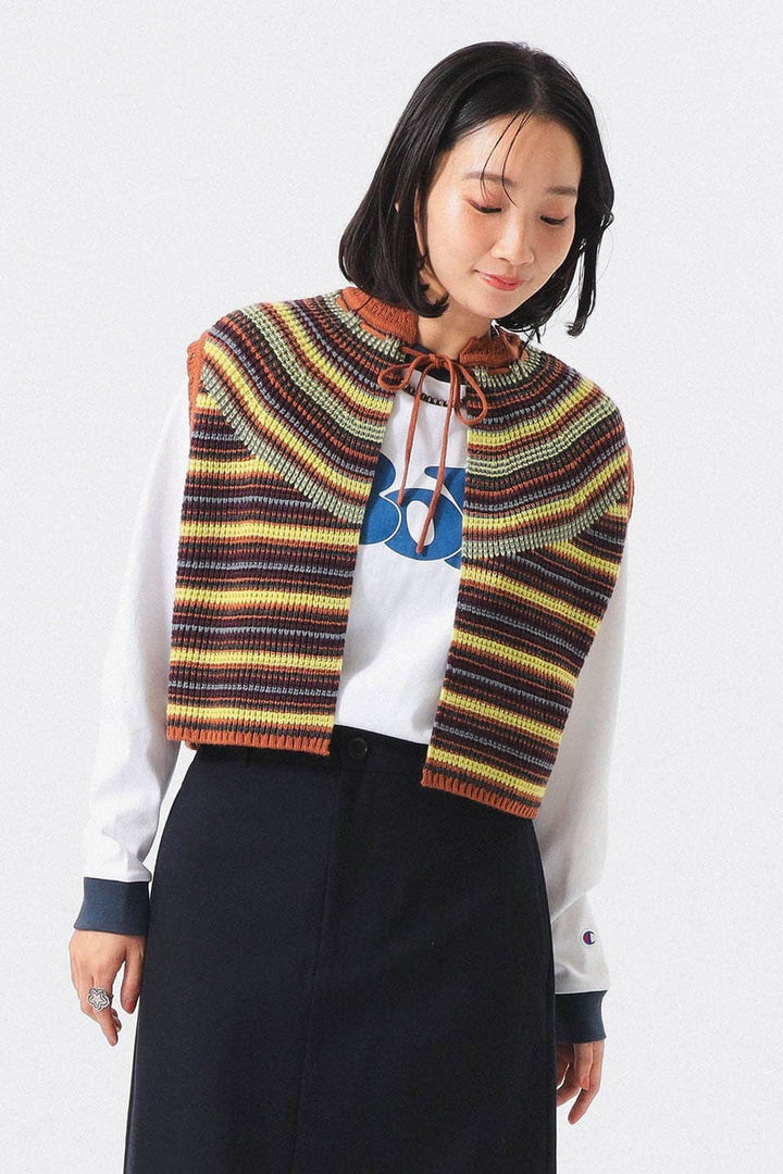 Multi Striped Vest - Light Blue