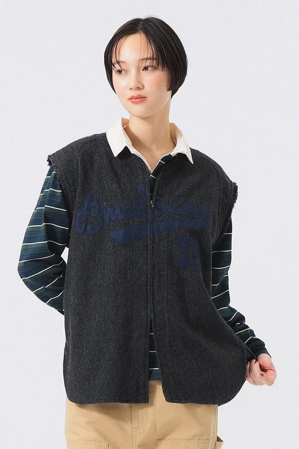 Baseball Vest - Charcoal