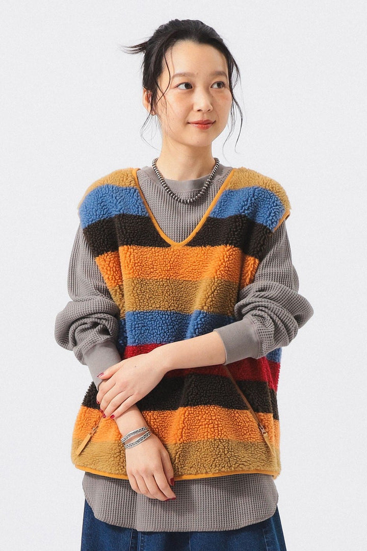 Boy Jacquard Boa Pullover Vest - Multi
