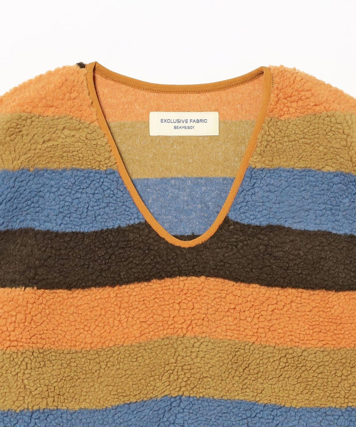 Boy Jacquard Boa Pullover Vest - Multi
