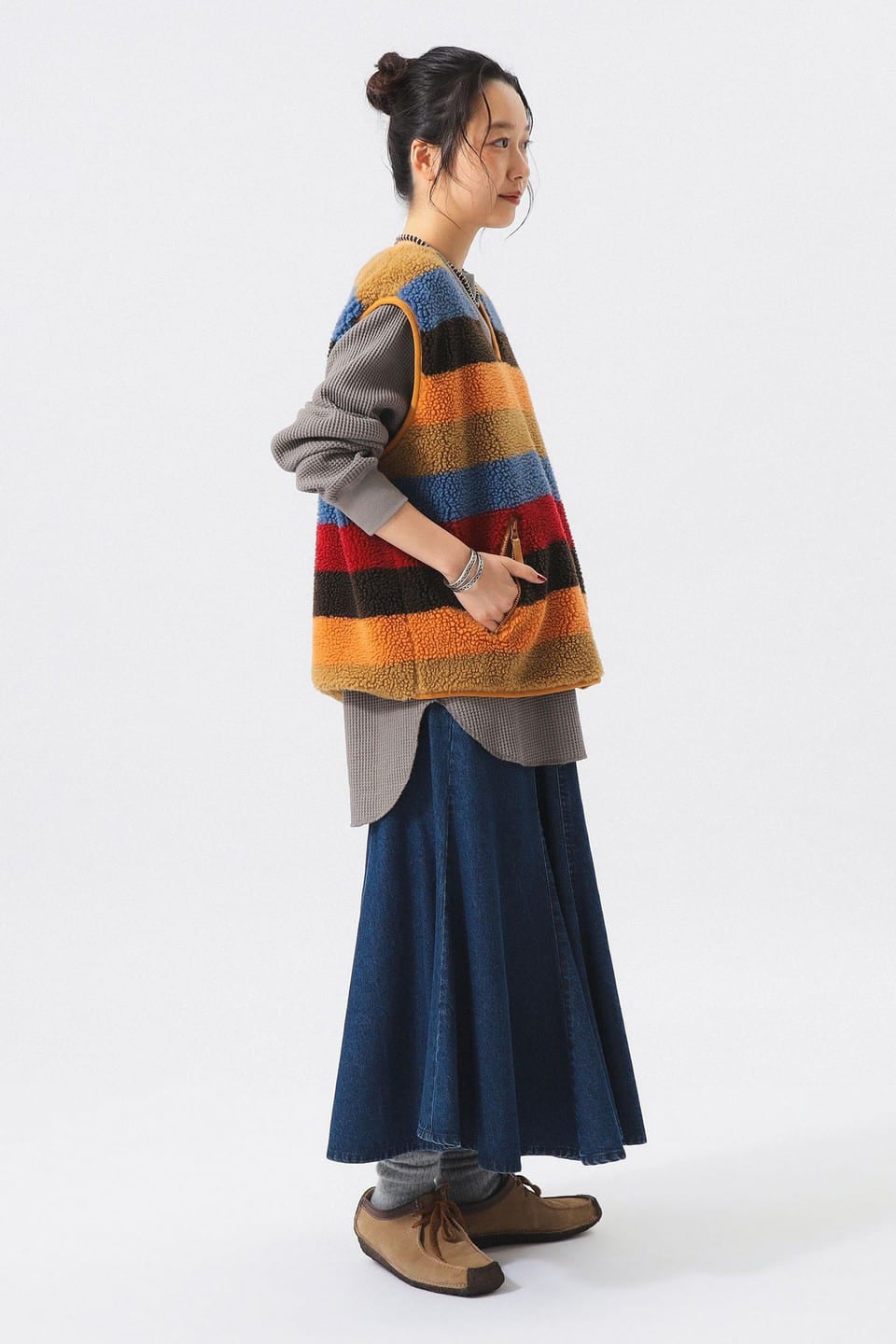 Boy Jacquard Boa Pullover Vest - Multi