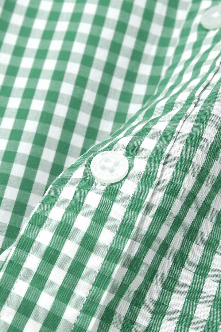 Gingham Check B.D Shirt - Green