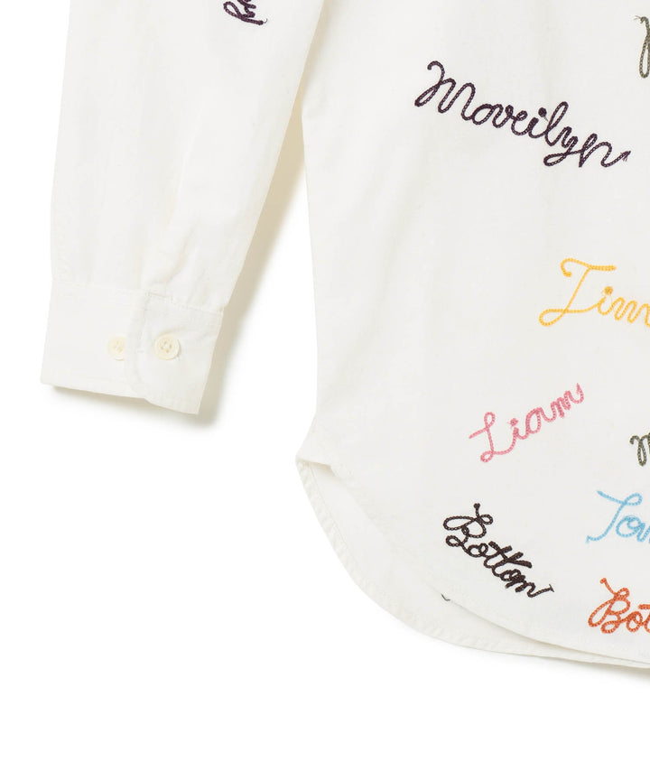 Embroidery Work Shirt - Off White (PRE-ORDER) - Frontiers Woman