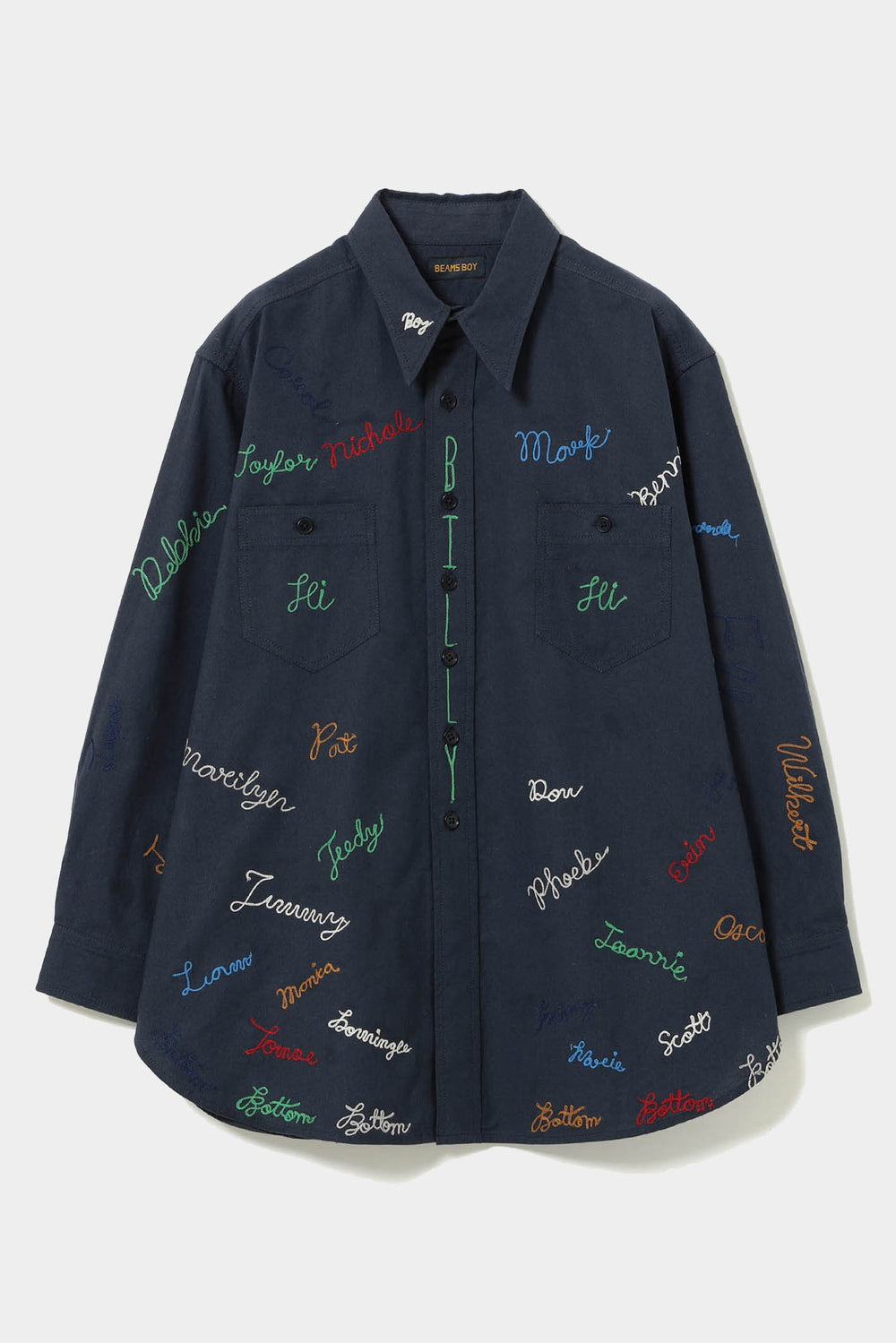Embroidery Work Shirt - Navy (PRE-ORDER) - Frontiers Woman