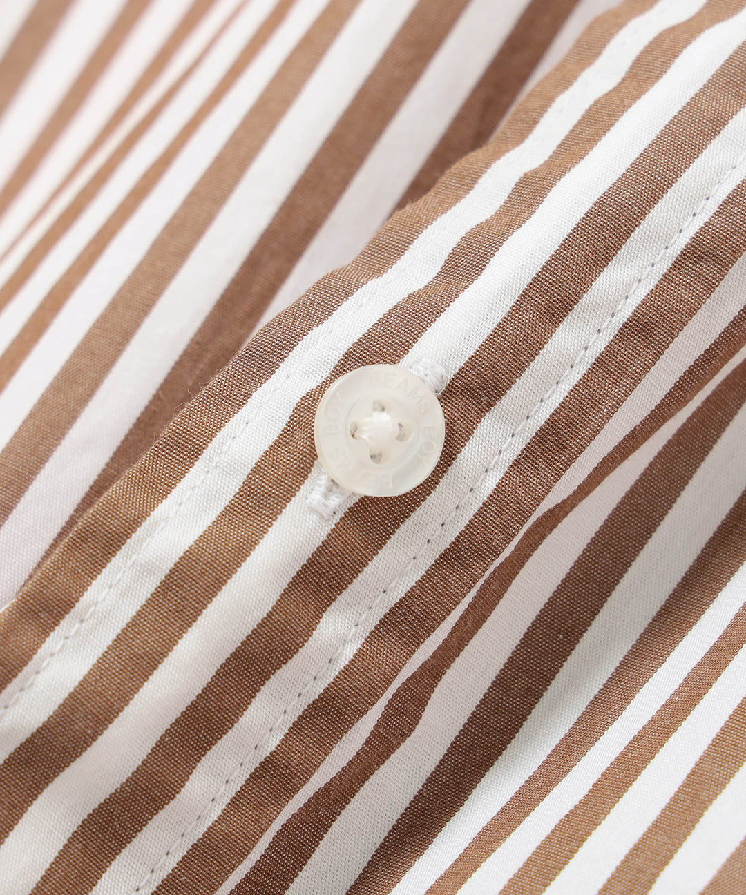 Stripped Crazy Button-Down Shirt - Brown - Frontiers Woman