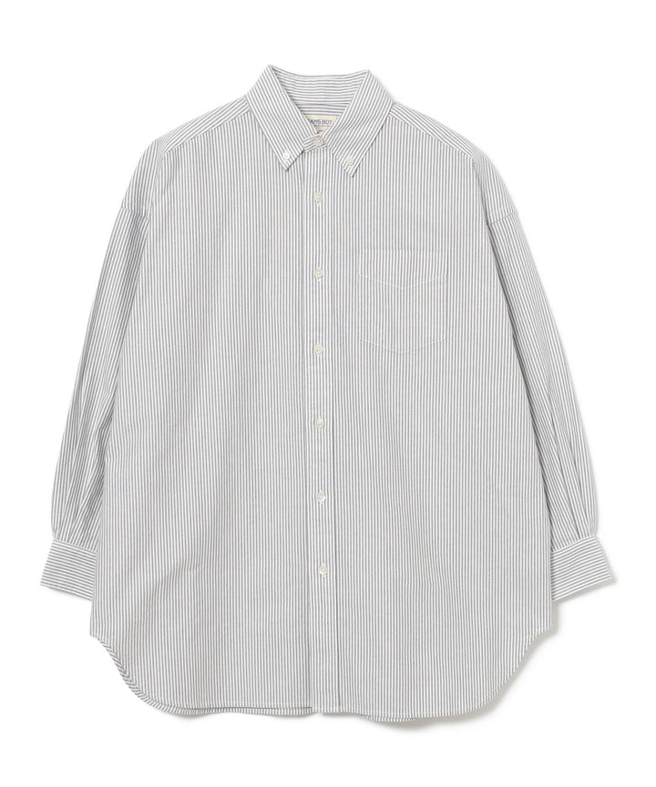 Beams Boy Big BD Shirt - Brown Stripe