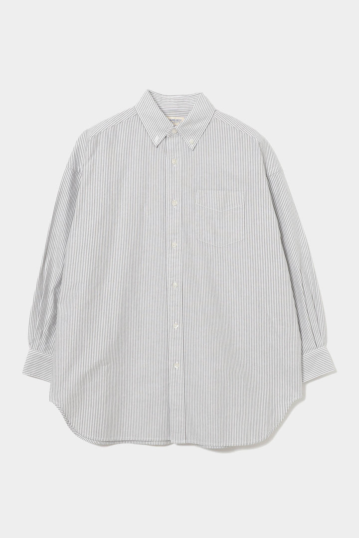 Beams Boy Big BD Shirt - Brown Stripe