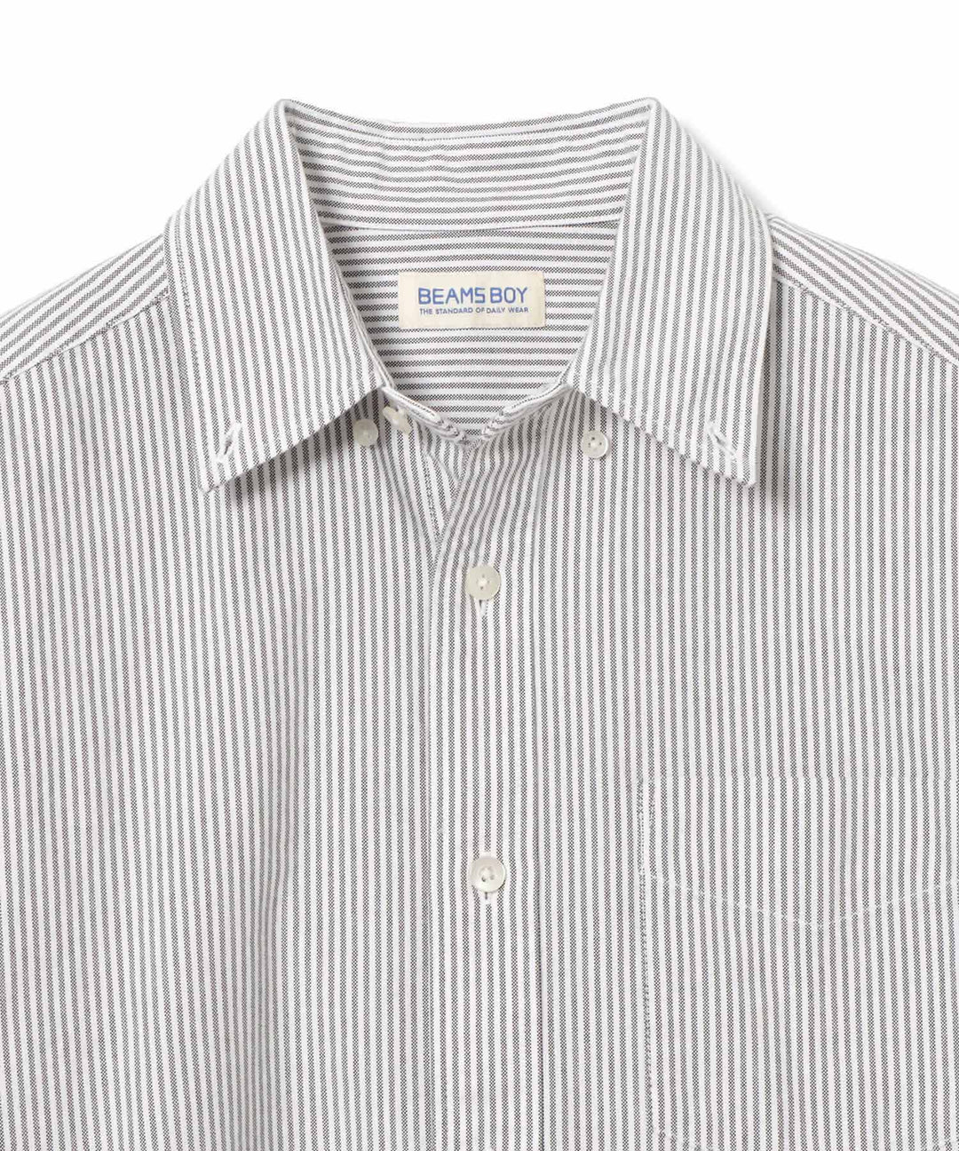 Beams Boy Big BD Shirt - Brown Stripe