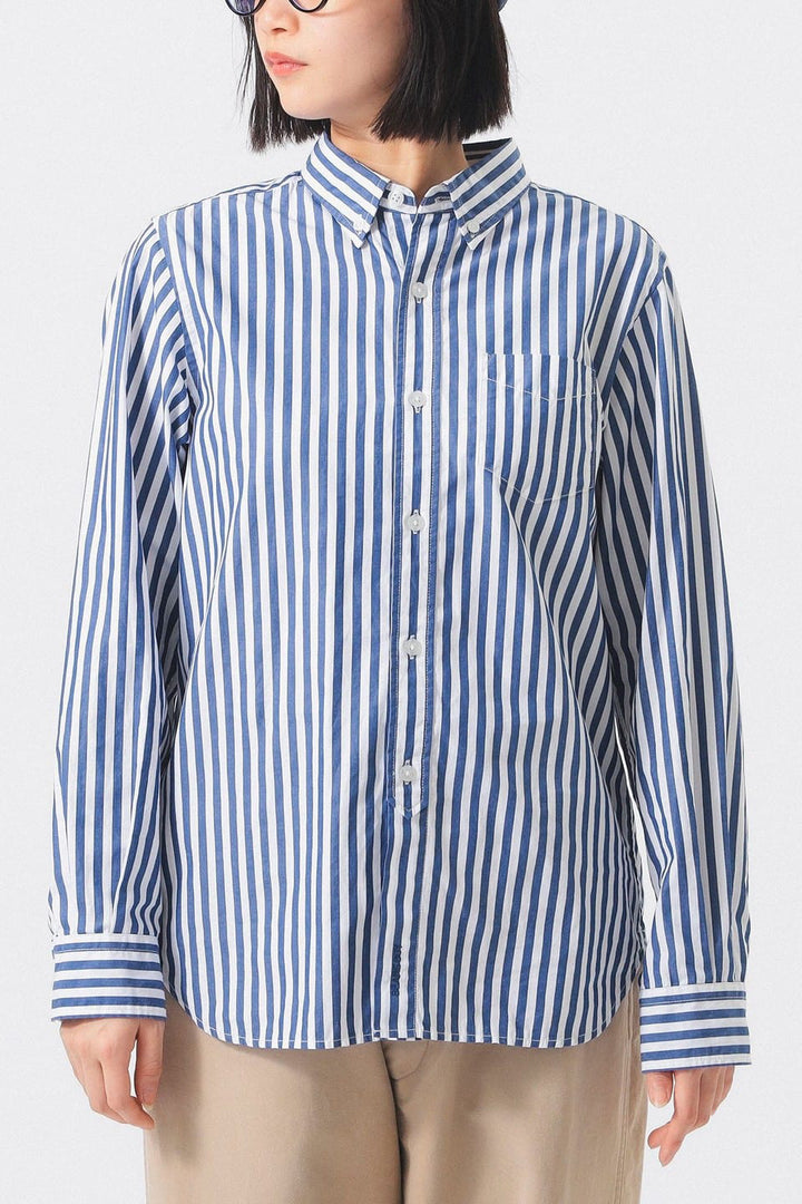 London Stripe Button Down Shirt - Navy