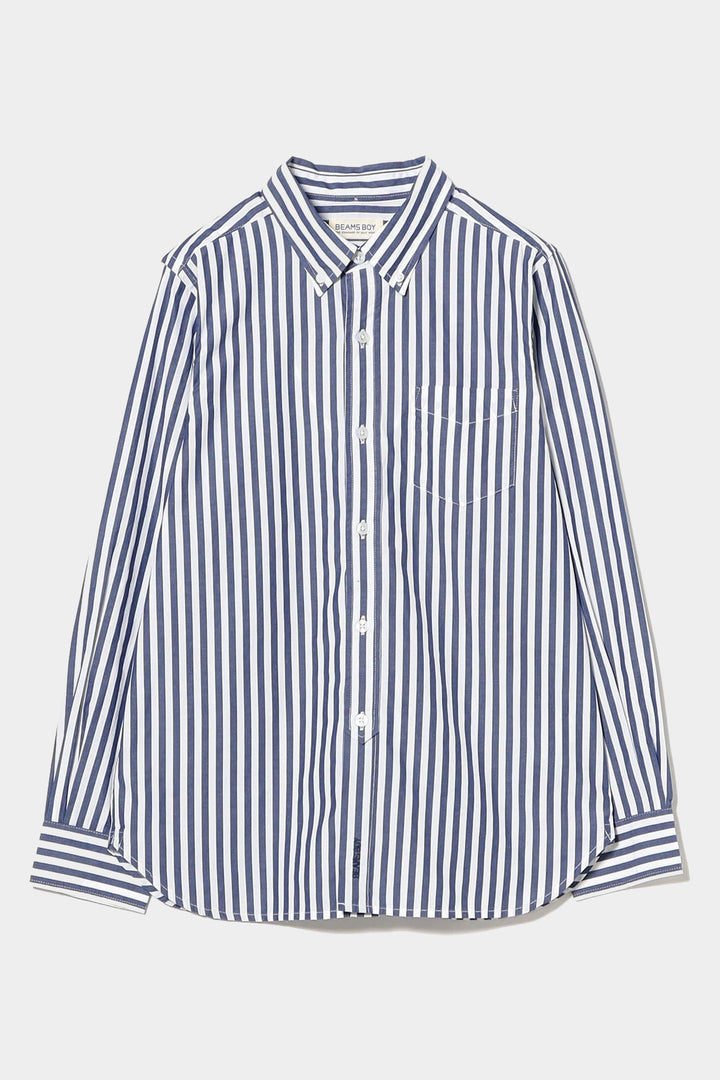 London Stripe Button Down Shirt - Navy