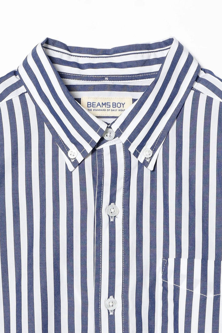 London Stripe Button Down Shirt - Navy