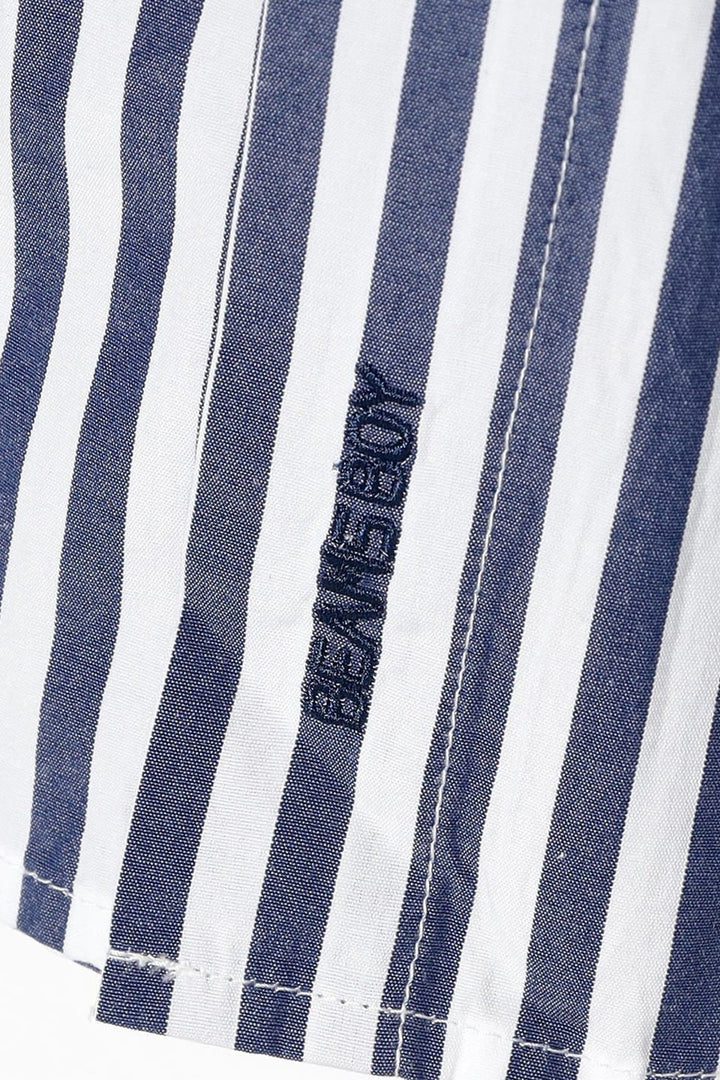 London Stripe Button Down Shirt - Navy