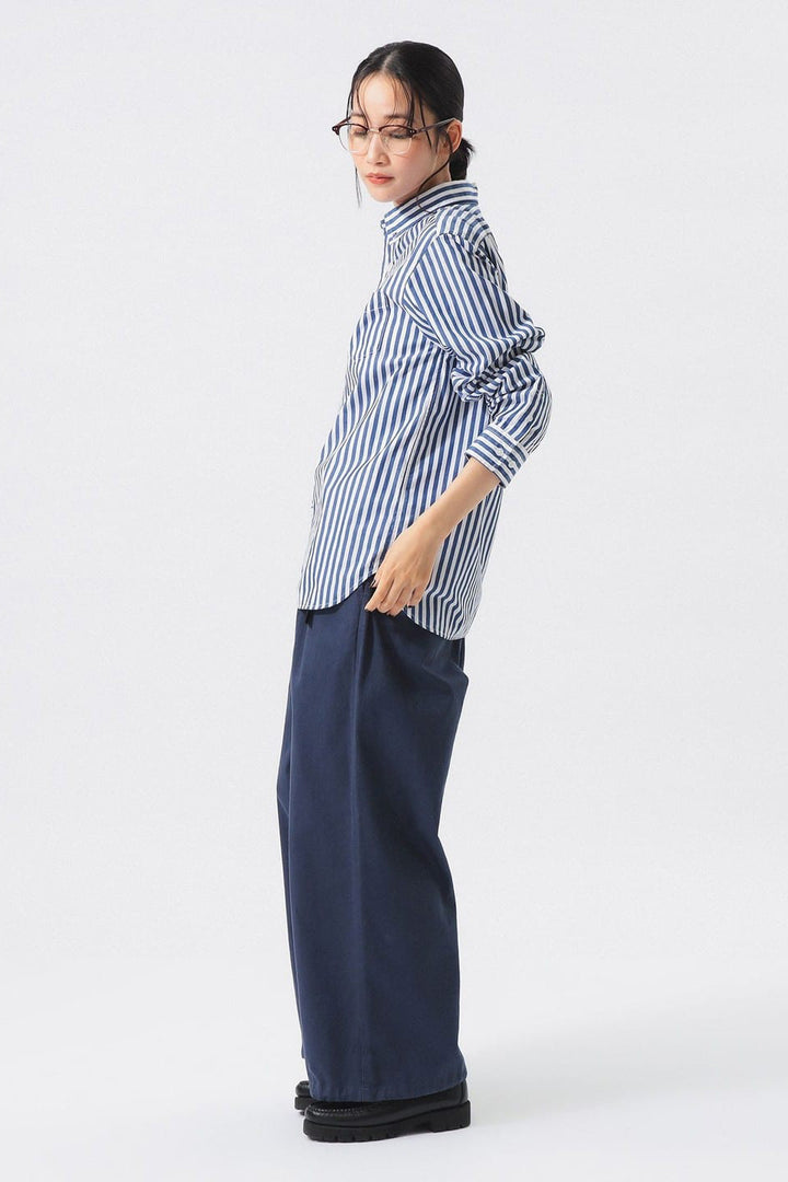London Stripe Button Down Shirt - Navy