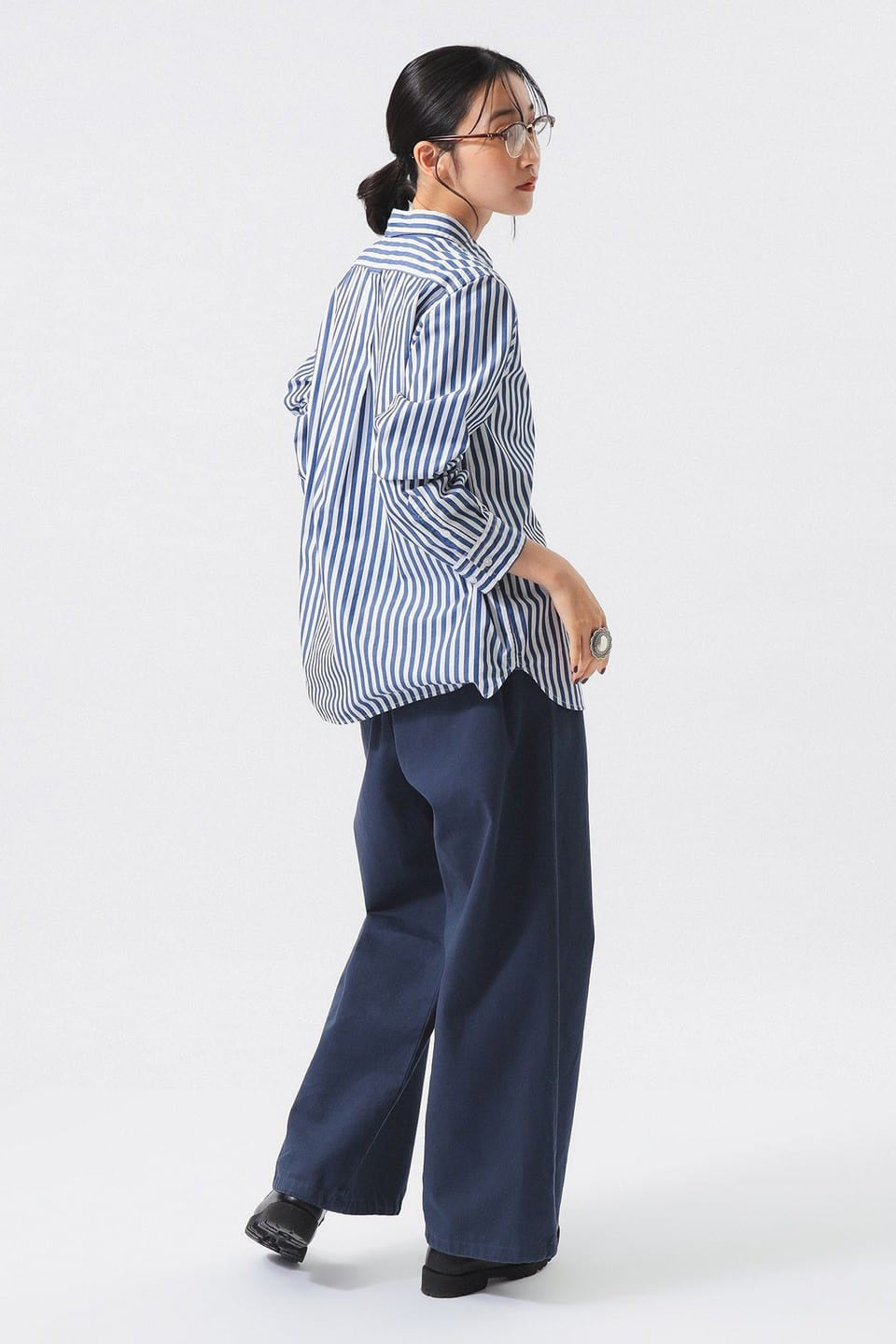London Stripe Button Down Shirt - Navy