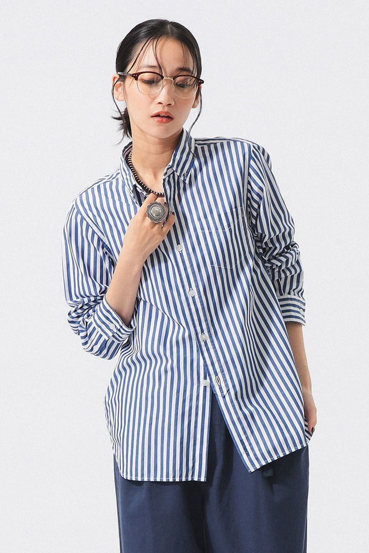 London Stripe Button Down Shirt - Navy