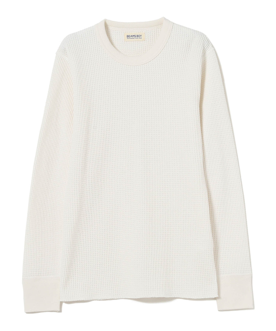 Cotton Thermal Crew Neck - White
