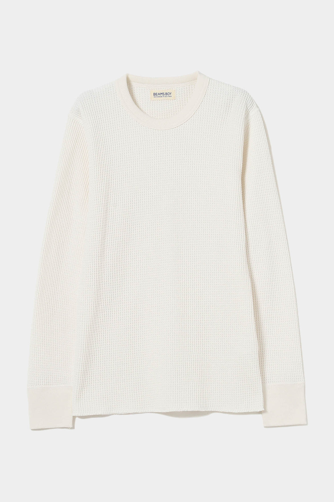 Cotton Thermal Crew Neck - White
