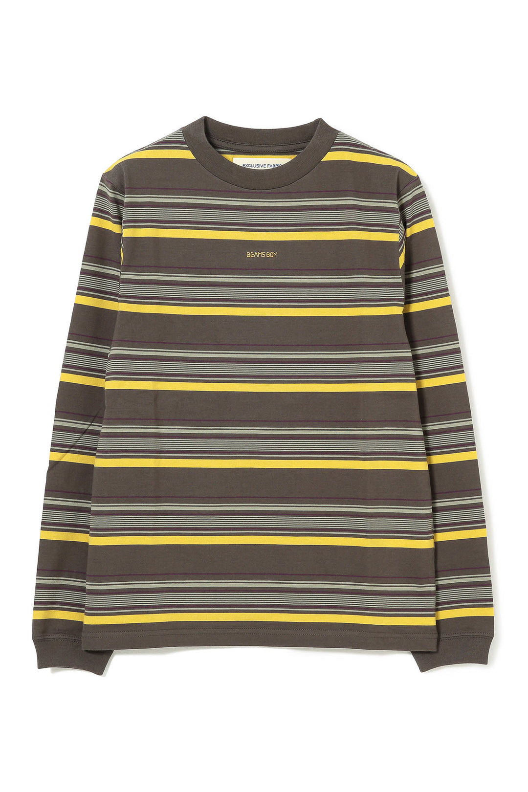 Embroidery Stripe Long Sleeve T-Shirt - Sage