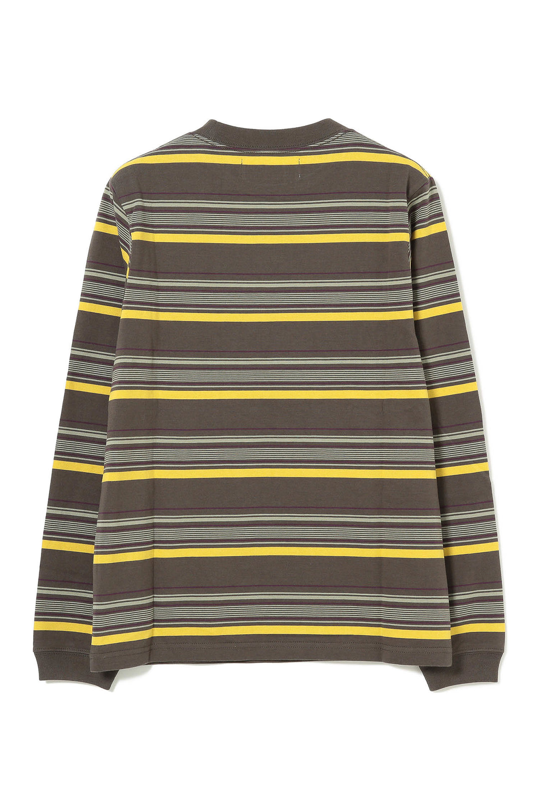 Embroidery Stripe Long Sleeve T-Shirt - Sage