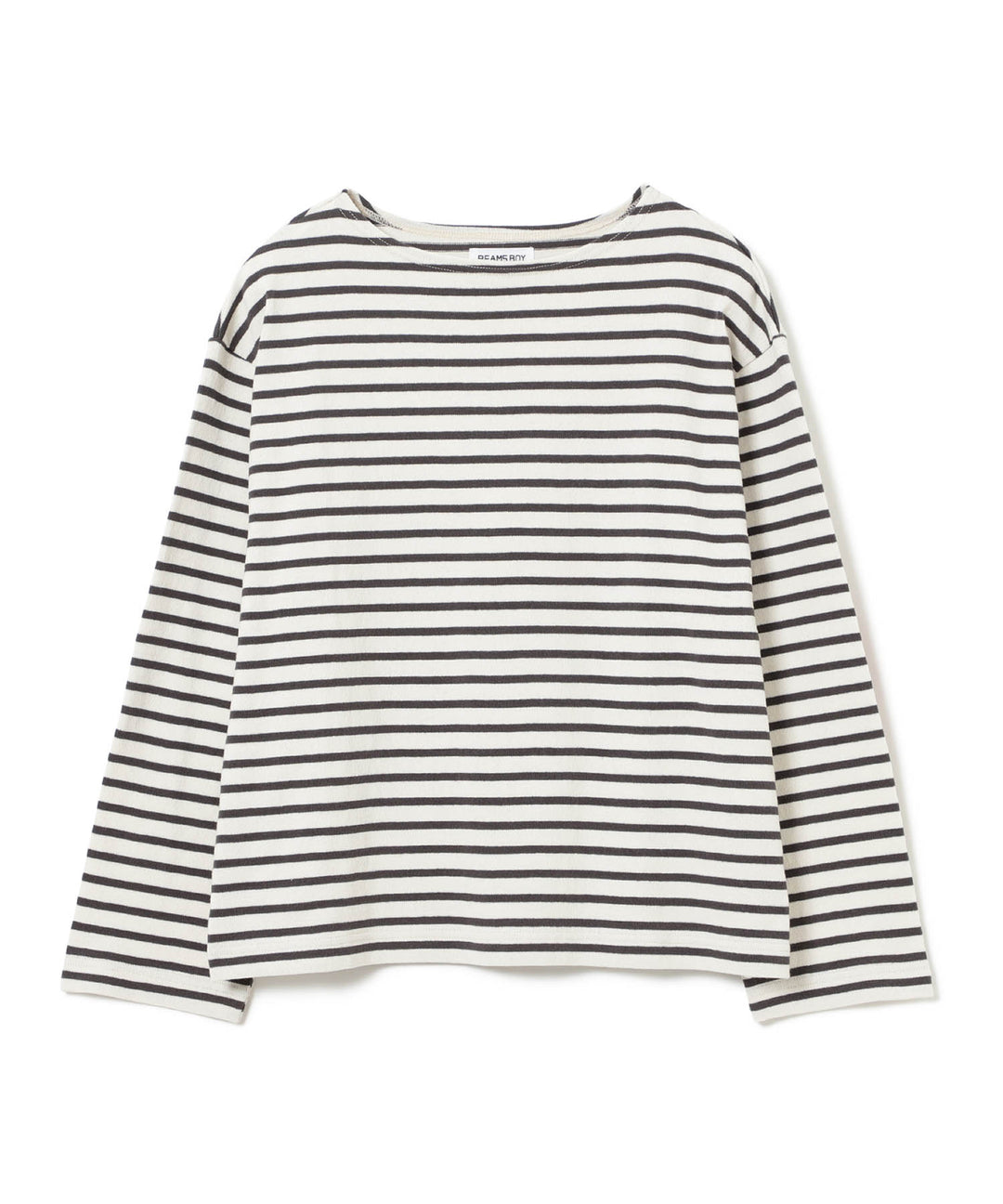 Elbow Patch Long Sleeve T-shirt - Ivory Stripe