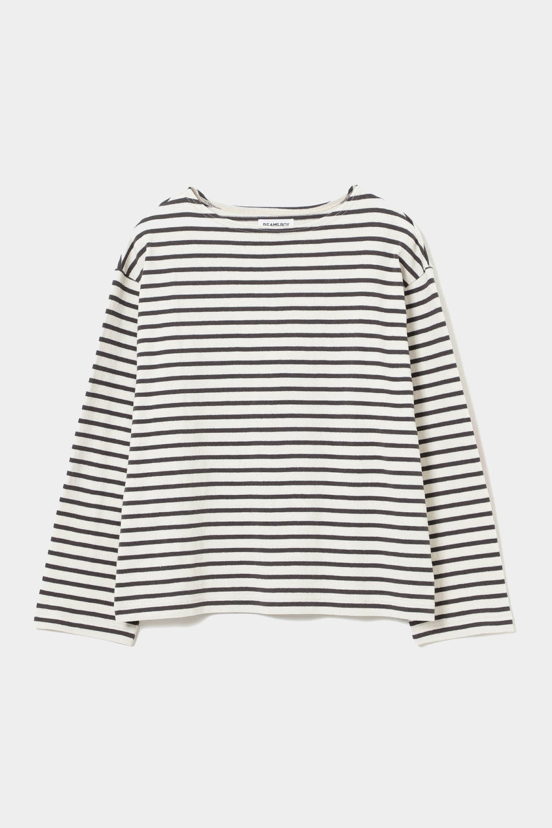 Elbow Patch Long Sleeve T-Shirt - Ivory Stripe