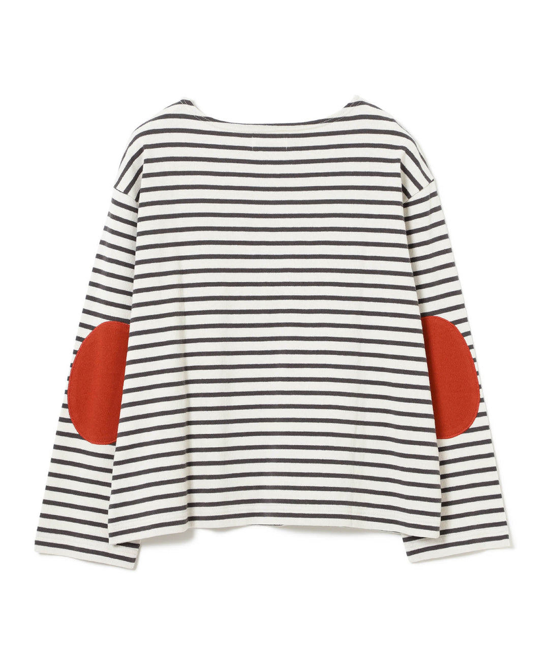 Elbow Patch Long Sleeve T-shirt - Ivory Stripe